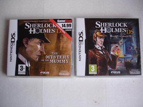 2 X Nintendo DS Video Games Sherlock Holmes with manuals