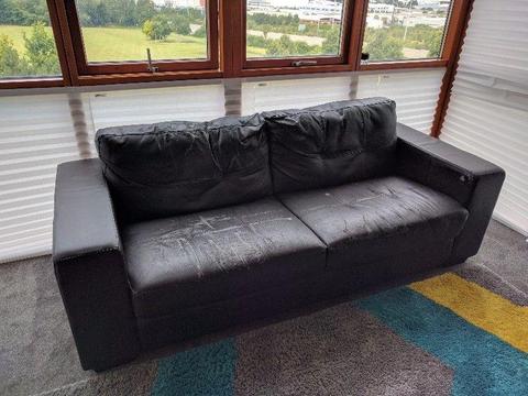 3 And 2 Seater Sofa (Dark Brown)