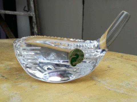 Two waterford crystal golf club heads