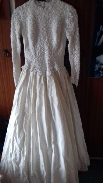 Victorian style winter wedding dress
