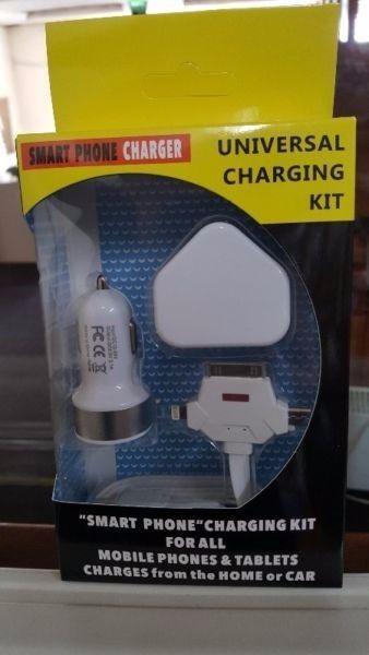 SMART PHONE CHARGING KIT FOR ALL MOBILE PHONES & TABLET CHARGERS. BRAND NEW!!!