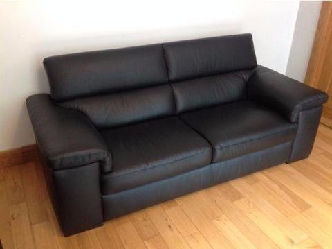 Two Harvey's 'Liberata' black, three seater sofas. Perfect condition