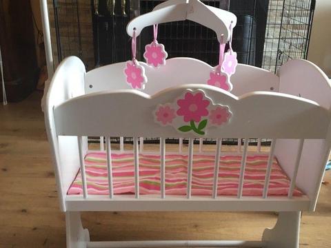 Girls toy play Cot