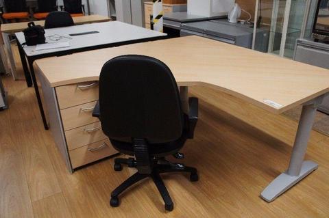 Radial Desk with Pedestal attached, Very good condition