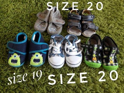 Shoes in size 20 (except one pair)
