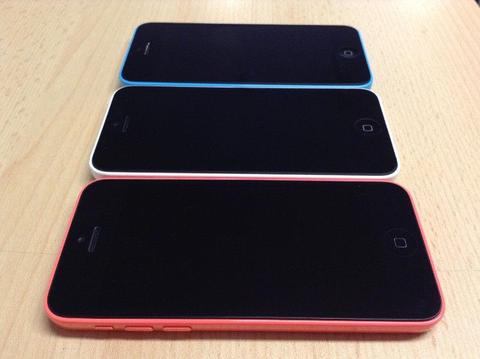 SALE Apple iPhone 5C 16GB Unlocked in three colors WHITE BLUE PINK + CASE