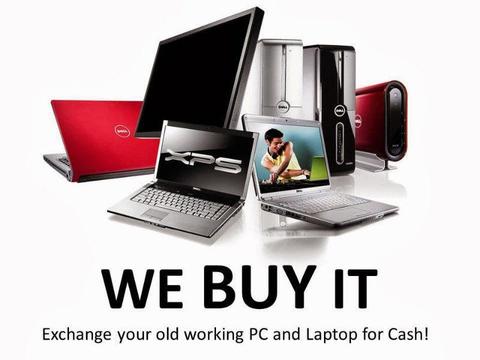 Cash For Laptop / We Buy Broken Desktop Pc & Laptops for Parts Any Brand HP Dell Lenovo Apple