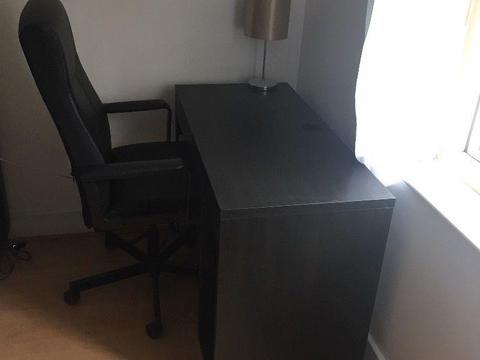 Office Desk, Chair & Lamp - IKEA range - great condition