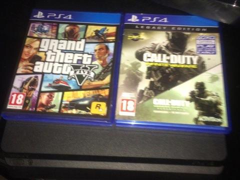 PS4 slim and 2 games