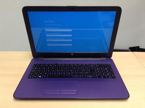 NEW HP Laptop in Purple 15.6 inch AMD Quad Core 4GB 1TB DVDRW Windows 10+Mouse
