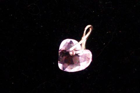 Swarowski Crystal- Silver pendant- pink colour