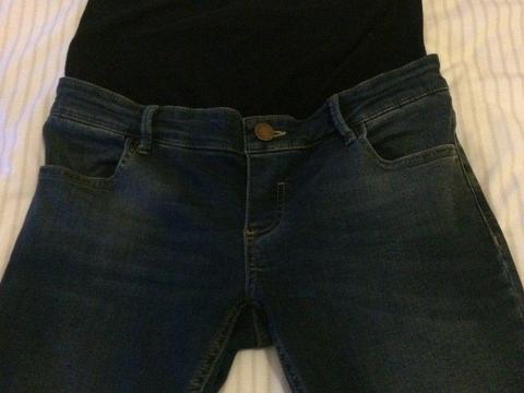 ASOS blue maternity jeans size 8