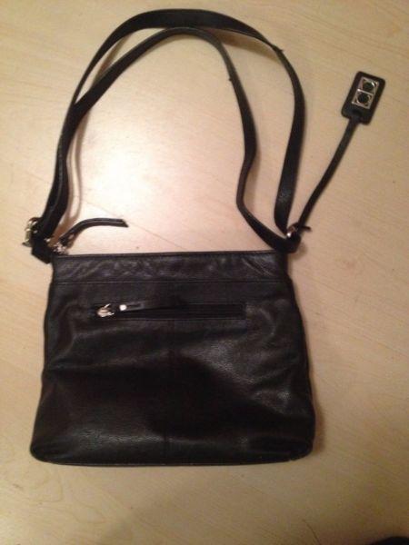 Genuine leather black Debenhams handbag