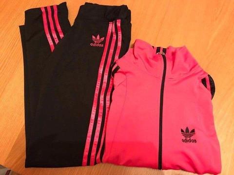 Black & Pink Adidas ladies tracksuit