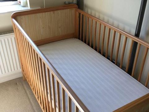 Mothercare cot bed with mattress
