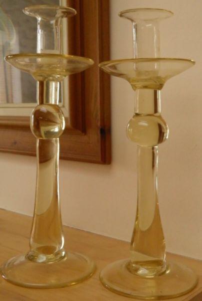 Lovely tall glass candle Holders