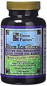 Green Pasture Butter/Fermented Cod Liver Oil Blend - 120 Capsules