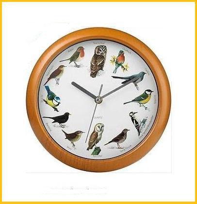 singing bird, wall clock