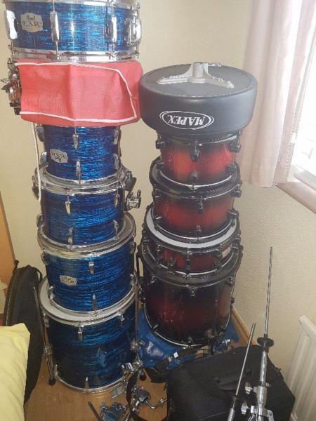 Two sets of drums for sale