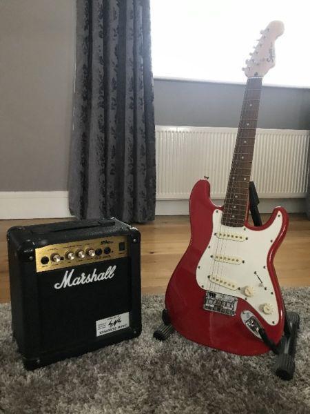 Fender Squier Electric Guitar And Amp