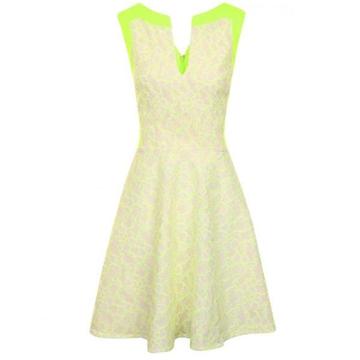 Hybrid Cream and Green dress Only worn once