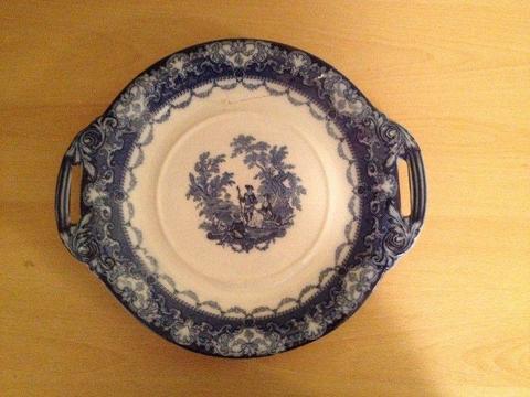 Watteau Doulton Burslem Serving Plate with Handles