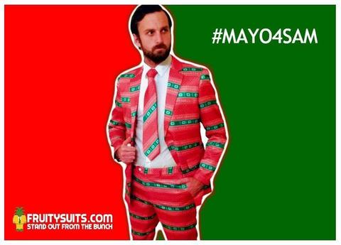 Red & Green Mayo Suit & Tie perfect for the All  Football Final in Croke Park - GAA