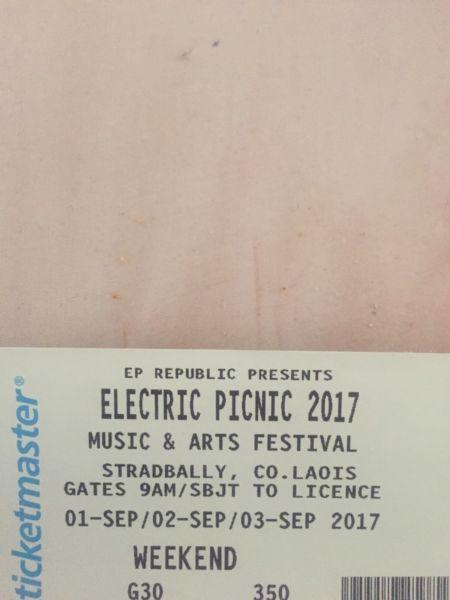 Electric picnic weekend ticket