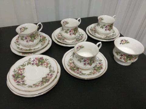 Vintage fine bone china cups and saucers