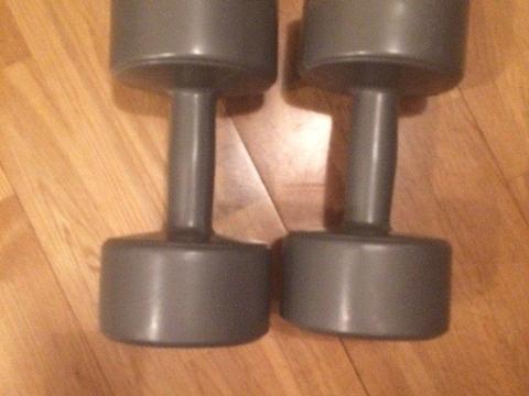 Pro-fitness silver weight lifting weights dumbbell 2 x 4.5kg