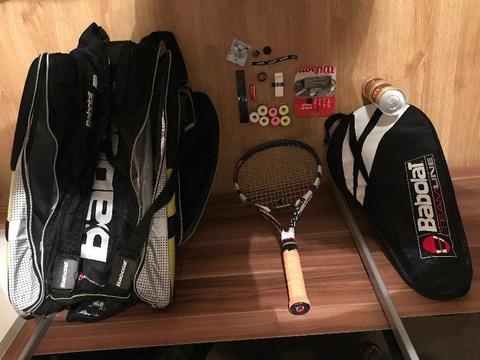 Tennis racket Babolat + bag Babolat & extras