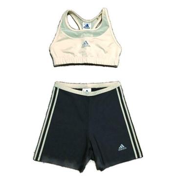 Adidas Aerobics Fitness Aerobics Set | Bra Crop Top and Shorts | Size S