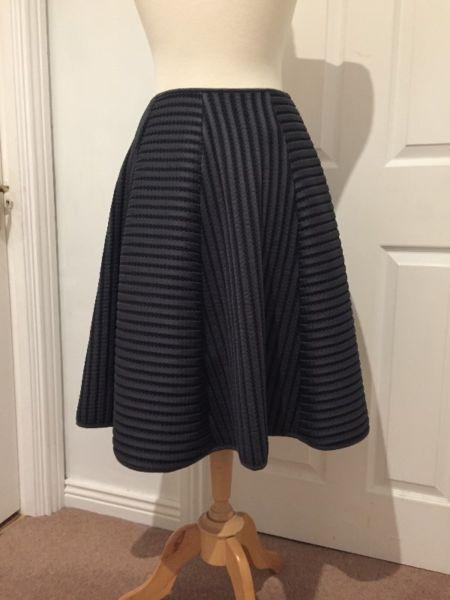 H&M Calf Length Navy Skirt Size UK8