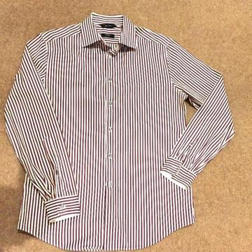 Paul Smith Mens Shirt | Pink Red White Striped | As New Size M 16