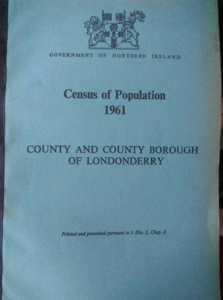Census, Londonderry County and County Borough, 1961