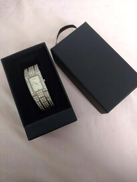 D&G diamond studded stainless steel women's watch