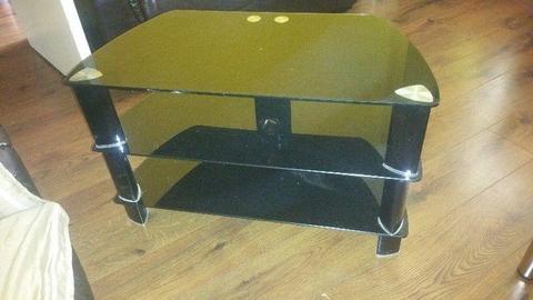 Black Glass TV Stand - Great Condition