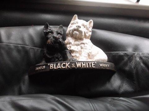 VINTAGE BLACK AND WHITE WHISKEY DOGS