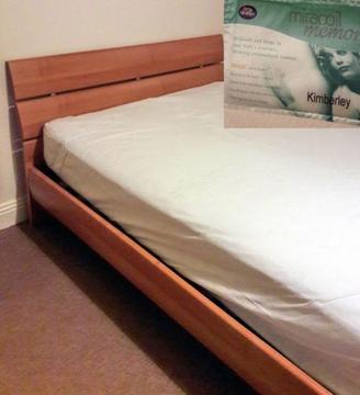 Double Bed with Silentnight Miracoil Quality Mattress in very good condition