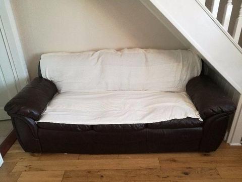 Very comfortable, free, leather 3-seater