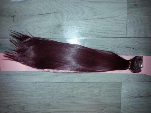 22 inch 7pc Clip in Hair Extensions Straight