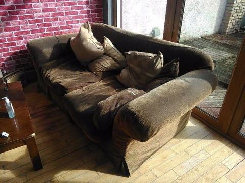Two extra large sofas