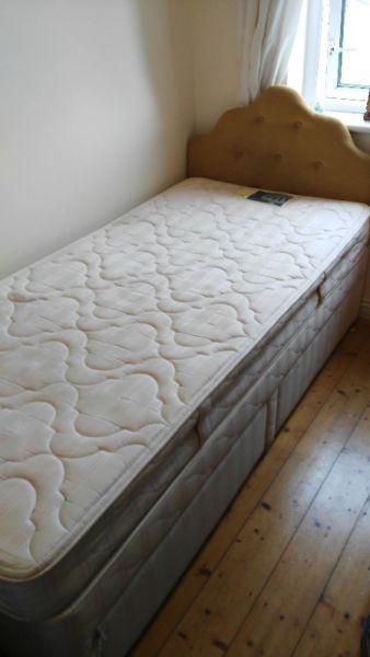 Old style single bed with mattress for sale