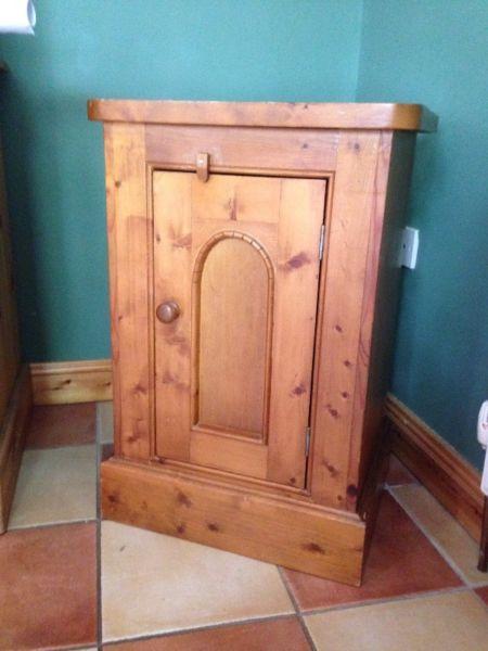 Small handmade solid antique pine cupboard