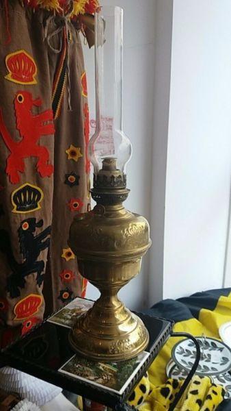 Old oil lamp in copper