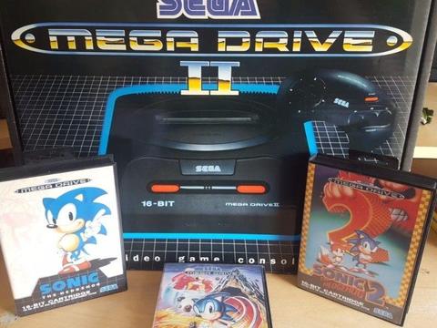 Sega megadrive console with sonic games