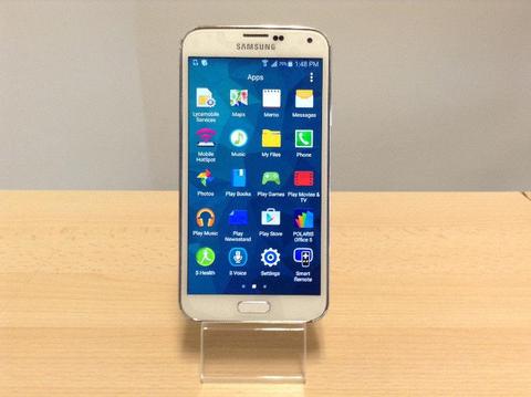 SALE Samsung Galaxy S5 16GB in WHITE Unlocked SIM FREE + wallet CASE