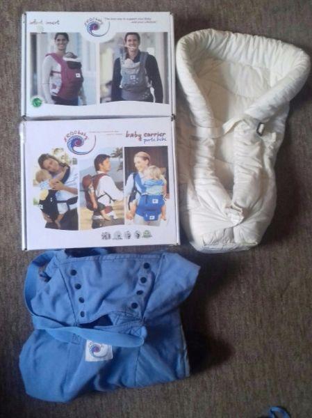 Ergo Baby Carrier and newborn infant insert (postage included)