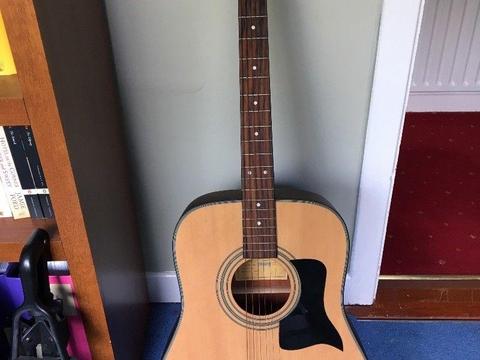 Tanglewood acoustic guitar - includes bag and stand