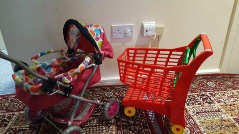 Dolls buggy &toy trolley for sale